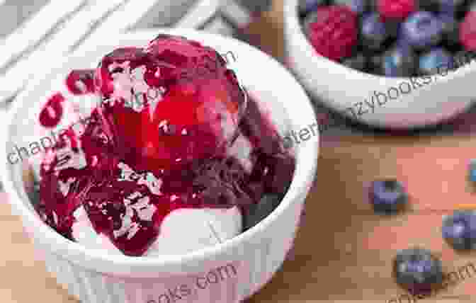 A Close Up Of A Bowl Of Homemade Ice Cream, Topped With Fresh Berries And A Drizzle Of Honey. Ice Cream: Ice Cream Recipe Book: 100 Homemade Recipes For Ice Cream Sherbet Granita And Sweet Accompaniments (ice Cream Sandwiches Ice Cream Recipe Ice Cream Queen Of Orchard Street 9)