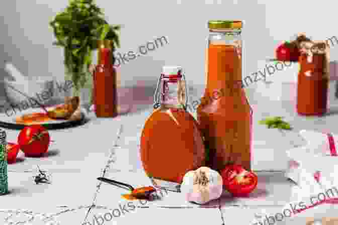 A Close Up Of A Jar Of Smooth, Homemade Ketchup, Next To A Bowl Of Freshly Cut Tomatoes The Best Condiments For Women: Make Your Own Hot Sauce Ketchup Mustard Mayo Ferments Pickles And Spice Blends