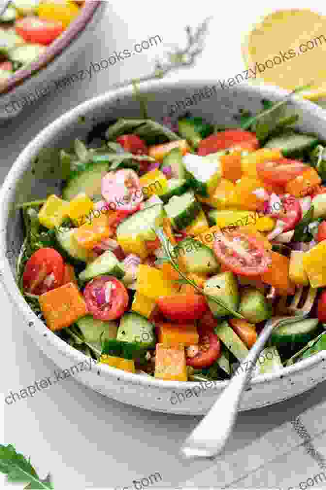 A Refreshing Image Of A Summer Salad Featuring Grilled Vegetables, Fresh Greens, And A Tangy Dressing, Showcasing Its Vibrant And Appetizing Ingredients. Hello 123 Macaroni Salad Recipes: Best Macaroni Salad Cookbook Ever For Beginners Bean Salad Recipes Summer Salad Tuna Salad Cookbook Shrimp Salad Recipe Macaroni Cheese Recipe 1