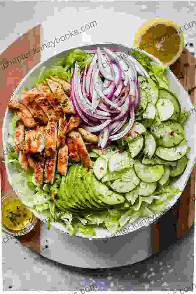 Vividly Colorful Salad With Grilled Chicken, Mixed Greens, Avocado, And Feta Cheese Hello 365 Comfort Food Salad Recipes: Best Comfort Food Salad Cookbook Ever For Beginners Waldorf Cookbook Summer Salads Cookbook Tuna Salad Cookbook Comfort Food Cookbook Southern 1